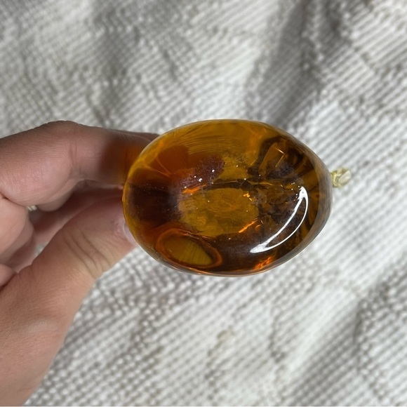 Beautiful Blown Glass Swan Amber Color‎ - Picture 4 of 5